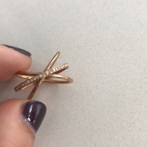 MICHAEL Michael Kors rose gold and crystal ring